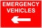 Emergency vehicles sign