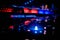 Emergency warning red and blue roof mounted police LED blinker light bar