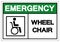 Emergency Wheel Chair Hospital Symbol, Vector Illustration, Isolate On White Background Icon. EPS10