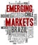 Emerging markets. Word cloud illustration.