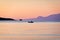 Emerging Sunrise Light on Gulf of Corinth Bay, Greece