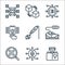 Emerging technology line icons. linear set. quality vector line set such as , electric car, d pen, haptic, bitcoin, blockchain