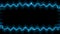 Emerging wavy blue horizontal rectangular neon wavy long lines forming a frame. In the middle there is a black field for your own