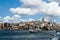 Eminonu Harbor, Beyoglu district historic architecture and sea port