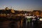 Eminonu Square nightview with Aksaray Valide Mosque, Istanbul, Turkey