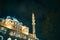 Eminonu Yeni Cami or New Mosque at night. Ramadan or islamic concept photo