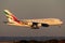 Emirates Airbus A380 four engined large passenger aircraft landing at Sydney Airport