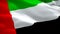 Emirates flag video waving in wind. Realistic UAE Flag background. United Arab Emirates Flag Looping Closeup 1080p Full HD 1920X10