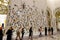 Emirates, March 19, 2023 : The nights view of splendor of decorative decorations of interior of Sheikh Zayed Grand Mosque in Abu