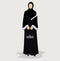 Emirati arabic young muslim woman in the black beautiful abaya and hijab from united arab emirates faceless best islamic model