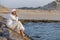 Emirati man on the beach