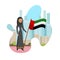 Emirati Women Day Isolated Cartoon Illustration