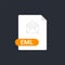 Eml file icon. Email format file. Letter icon. Vector