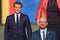 Emmanuel Macron, President of France and Charles Michel, Prime Minister of Belgium