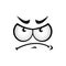 Emoji with annoyed expression isolated emoticon