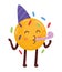 emoji celebrating with cornet