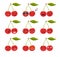 Emoji cherry vector.