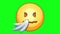 Emoji comic style sneezing face loop animations