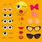 Emoji creator vector design collection