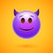 Emoji crtoon devil bad face angry or happy emoticon man scary