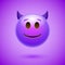 Emoji crtoon devil bad face angry or happy emoticon man scary