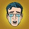 Emoji crying sadness man face icon symbol