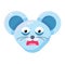 Emoji Cute Funny Animal Mouse Afraid Expression