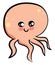 Emoji of a cute octopus vector or color illustration