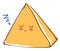 Emoji of the cute pyramid, sleeping, vector or color illustration