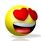 Emoji/ emoticon - hearts, being in love - 3D rendering