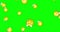 Emoji emoticon innocent angel face falling green screen chroma key animation 3d