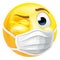 Emoji Emoticon PPE Medical Mask Face Winking