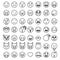 Emoji emoticons symbols icons set.