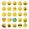 Emoji, emoticons vector icons set