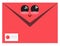 Emoji envelope/Emoji smiling envelope/Emoji smiling letter, vector or color illustration