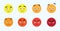 Emoji Face Changes Animation Angry Cartoon Character Vector Illustration