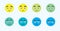 Emoji Face Changes Animation Sad Cartoon Character Vector Illustration