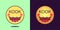 Emoji face icon with phrase Kook. Mad emoticon with text Kook. Set of cartoon faces, emotion icon for social media