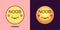 Emoji face icon with phrase Noob. Unskilled emoticon with text Noob. Set of cartoon faces, emotion icon for social media