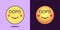 Emoji face icon with phrase Oops. Silly emoticon with text Oops. Set of cartoon faces, emotion icon for social media