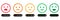 Emoji Feedback Scale with Stars Line Icon. Customers Mood from Happy Good Face to Angry and Sad Concept. Emoticon