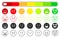 Emoji feedback score rating scale flat line set
