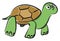 Emoji of a green tortoise vector or color illustration