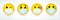 Emoji with guard mouth mask with wink, sick, crying and surprise