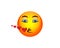 Emoji Happy kiss giving with big eyes realistic face expression