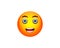 Emoji Happy laughing with big eyes realistic face expression