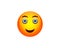 Emoji Happy smiling with big eyes realistic face expression