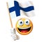 Emoji holding Finland flag