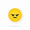 Emoji icon. Angry face emoticon. Chat emotes. Social media concept. Emotion. Vector EPS 10. Isolated on transparent background