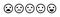 Emoji icon set of satisfaction level in flat style